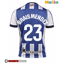 Moške Nogometnih dresov Real Sociedad Brais Mendez #23 Domači 2025-26 Kratki rokavi